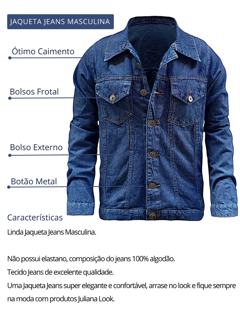 Jaqueta Jeans Masculina Denim