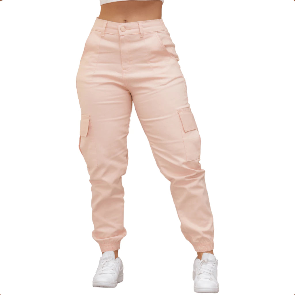 Calça  Cargo Feminina Jorgge  Bolso Lateral Com Lycra