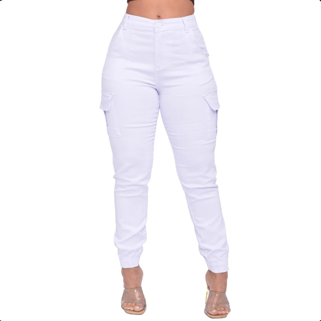 Calça  Cargo Feminina Jorgge  Bolso Lateral Com Lycra