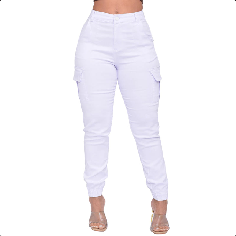 Calça  Cargo Feminina Jorgge  Bolso Lateral Com Lycra