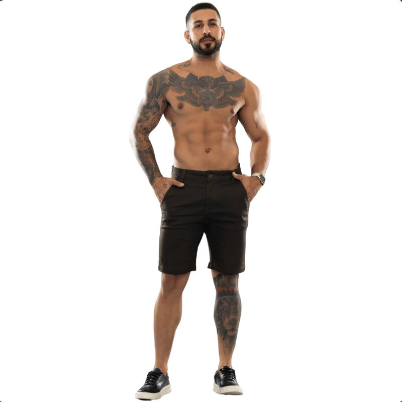 Bermuda Jeans Masculina Com Lycra Elastano Short Masculino