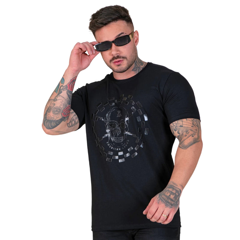 Camiseta Masculina Estilosa Longine Premium Jovem Algodão Camisa