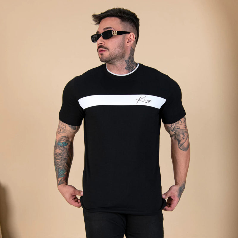 Camiseta Masculina Estilosa Longine Premium Jovem Algodão Camisa