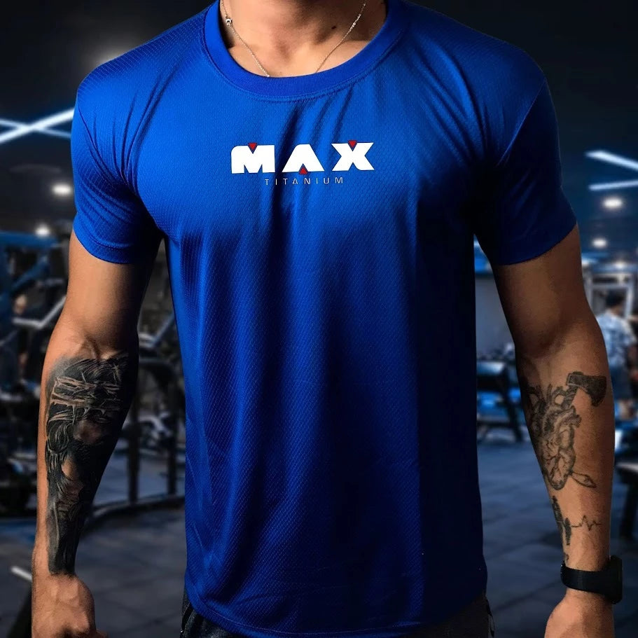 Camisa DRY FIT Masculina - Modelo MAX Academia Corrida Crossfit