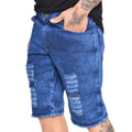 Bermuda Jeans Destroyed Rasgada Masculina Verão