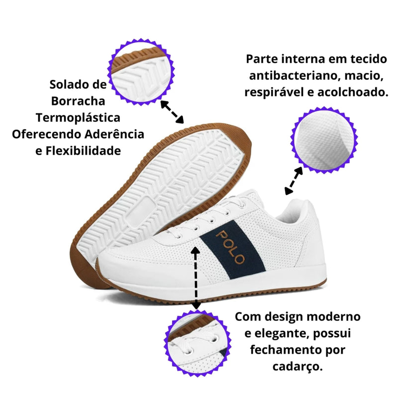 Tênis Sapatênis POLO Masculino - Estilo e Conforto Para Todos os Momentos