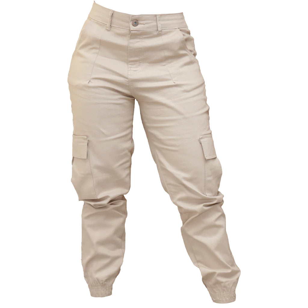 Calça  Cargo Feminina Jorgge  Bolso Lateral Com Lycra