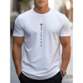 Camisa Camiseta Masculina Jesus Cristo Cruz Evangélica Algodão Malha 30.1