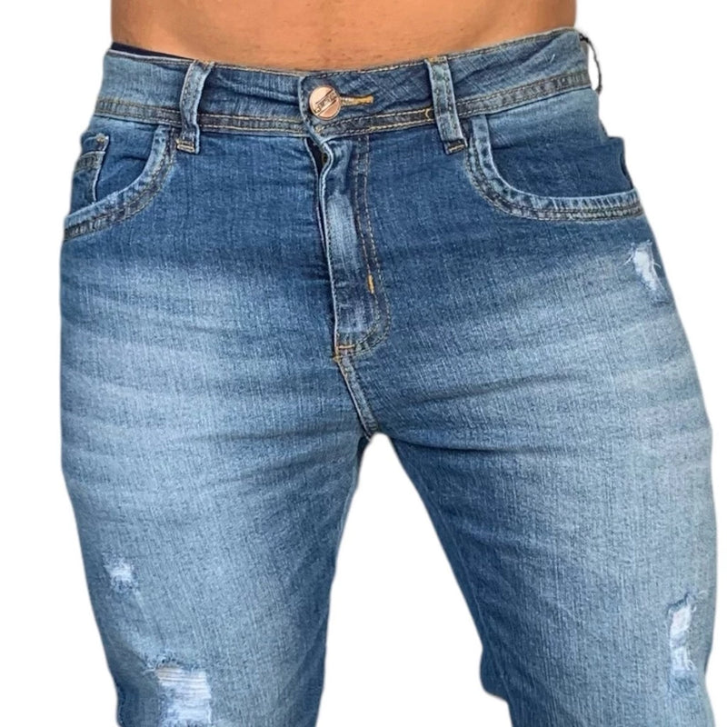 Calça Jeans Skinny com Elastano