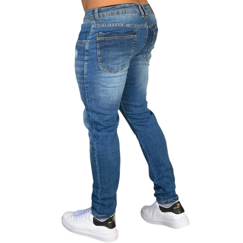 Calça Jeans Skinny com Elastano