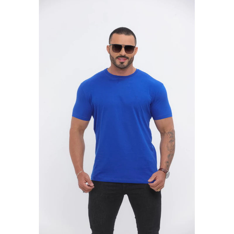 Camiseta Masculina Algodão Peruano 50.1 Premium com Elastano