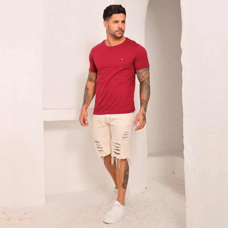 Bermuda Masculina Jeans Rasgada Short Direto Da Fabrica