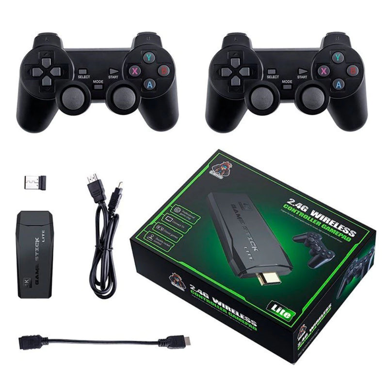 Videogame Stick 10mil 2 Wireless Controls Console Original Portable Old Retro Games