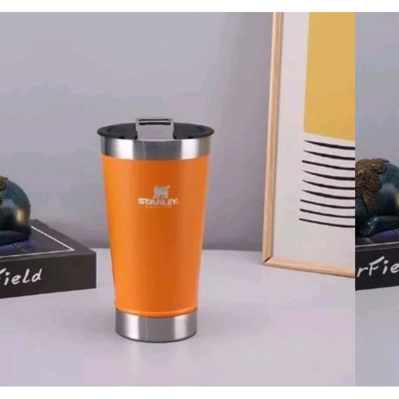 stainless steel thermal cup with opener and lid 473ml