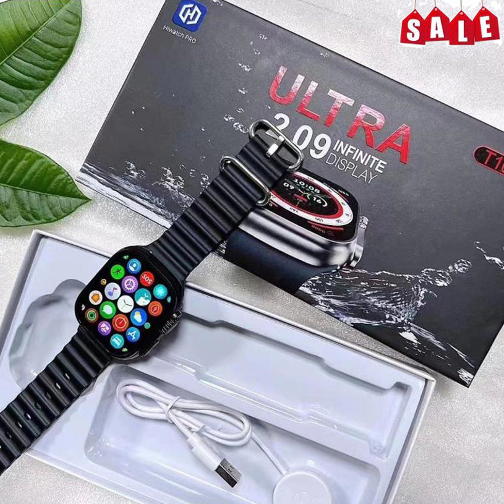 Smartwatch T10 Ultra 2 2023 Nova Série 9 Smart Watch 2.09 Inch HD 49mm Bluetooth Com Calculadora Carregamento Sem Fio Para Homens E Mulheres