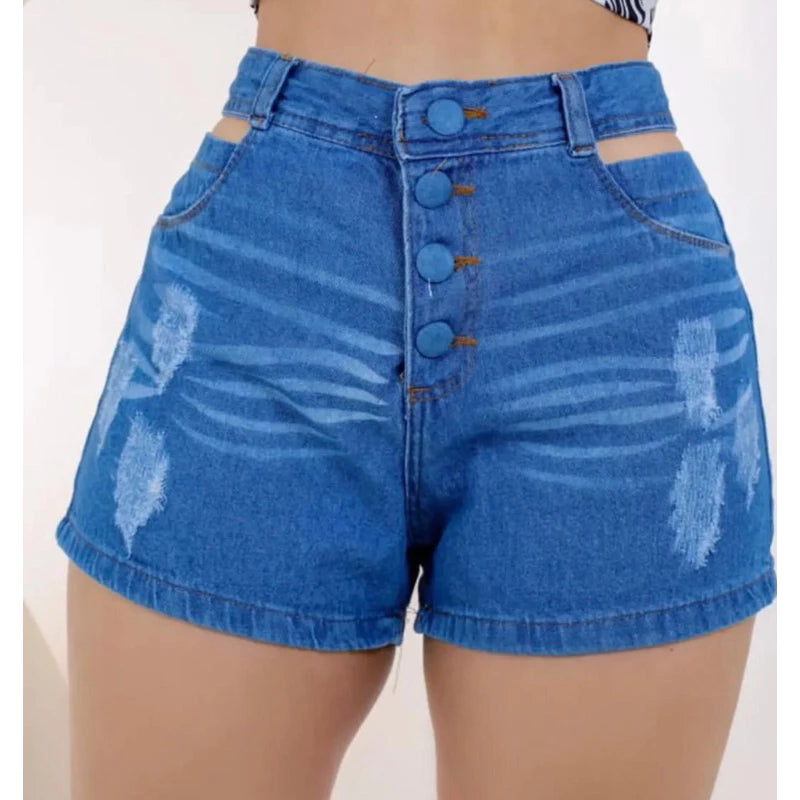 High Waist Mom Jeans Shorts