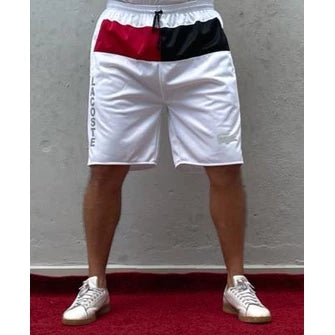 Lacoste Red Tactel Premium Shorts With Zipper Pockets