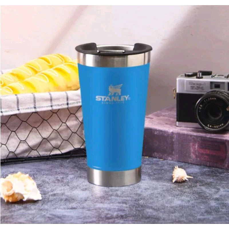 stainless steel thermal cup with opener and lid 473ml