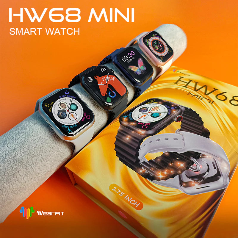 Smartwatch HW68 Mini Watch 8 Mini 41mm Feminino Masculino Série 8 2 Pulseiras  Pulso Braço Fino