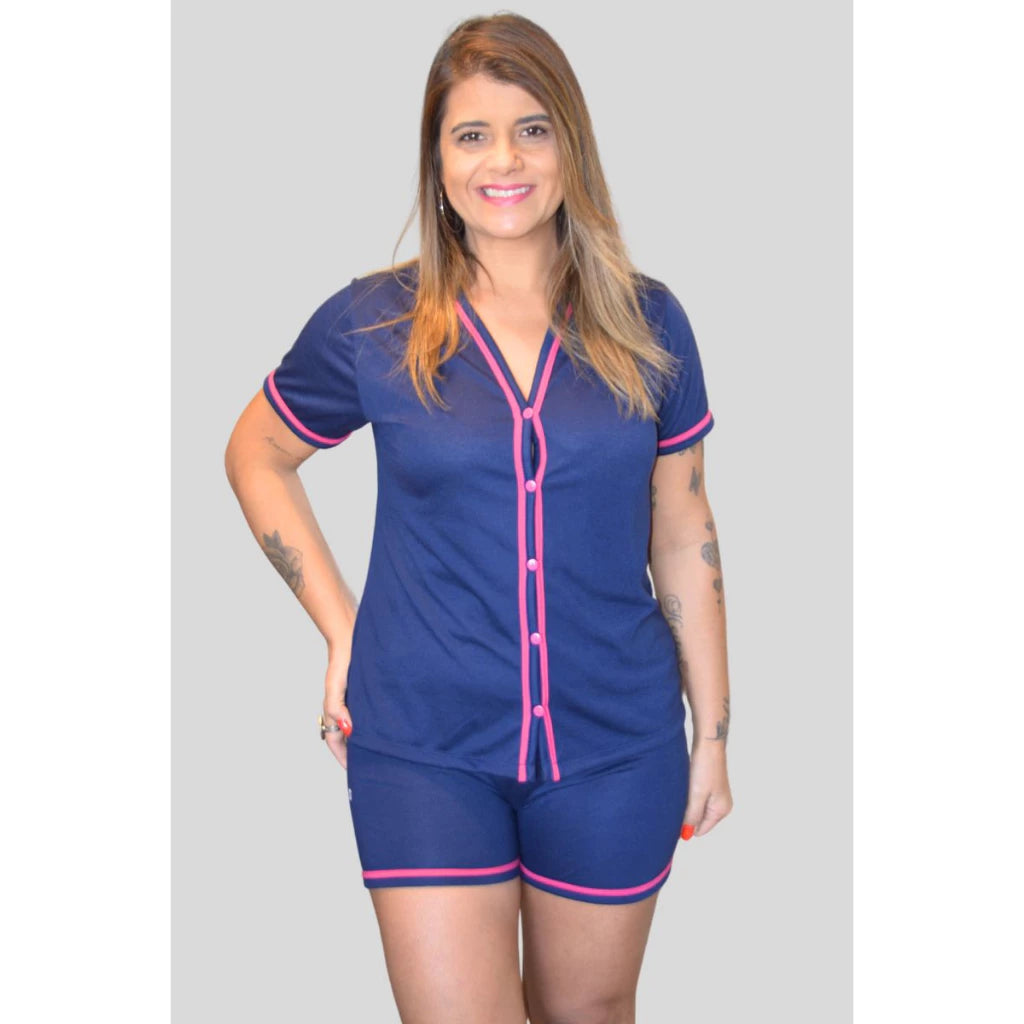 Baby Doll Breastfeeding American Surgical Pajamas with luxury buttons Blogueirinha mesh