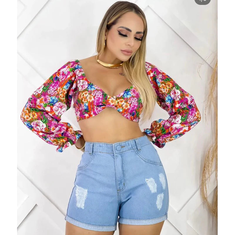 High Waist Mom Jeans Shorts