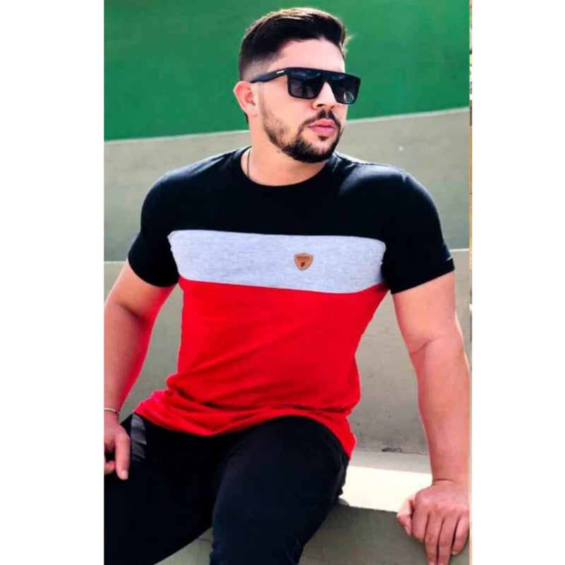 Men's T-Shirt in 30-thread cotton combed with elastane in different colors Factory Price