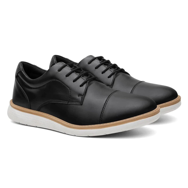 Sapato Oxford Masculino Social Casual Fino Elegante De Couro Costurado Super Leve Barato