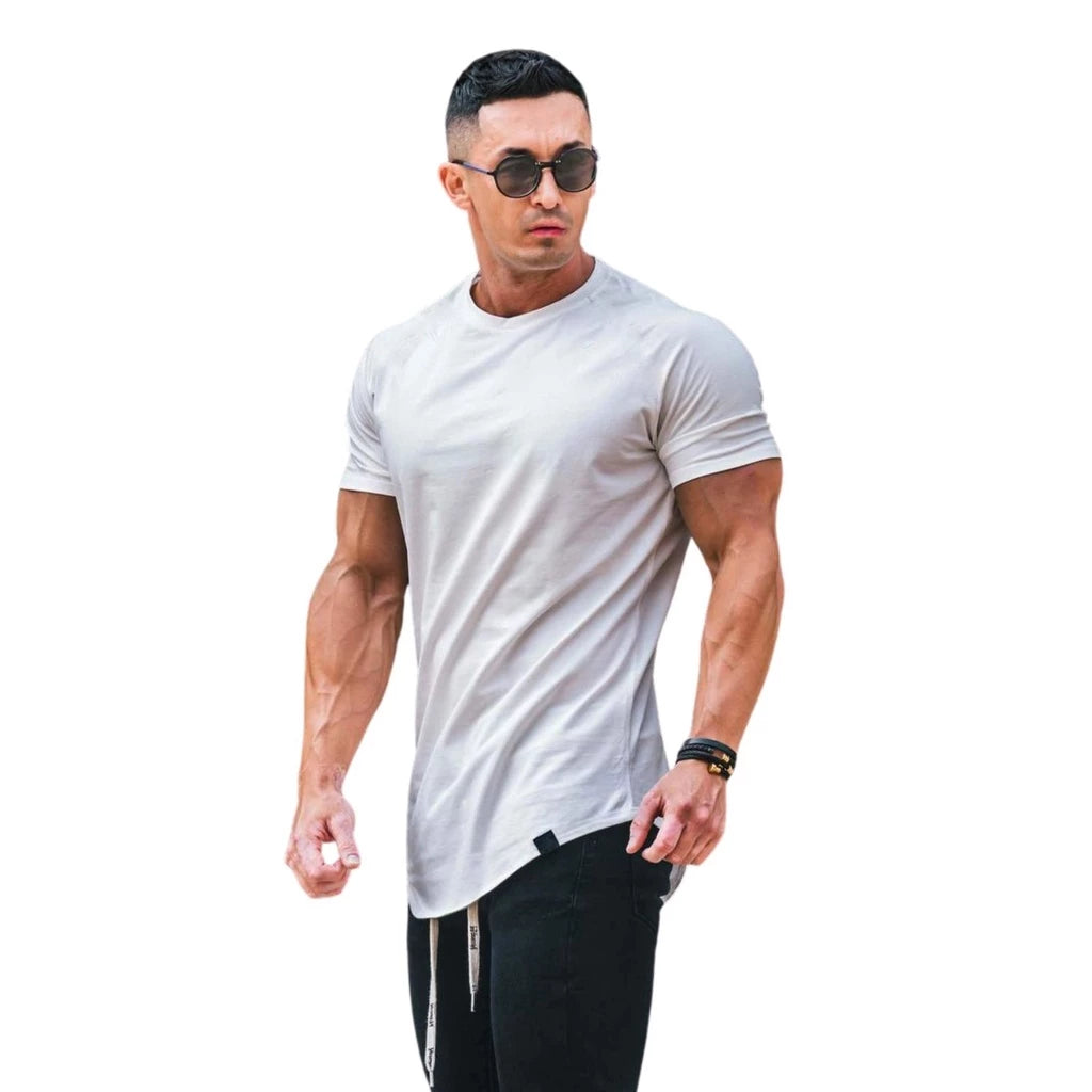 Camisa Masculina Camiseta Longline Swag Blusa Oversized Casul Treino Academia Esporte Lazer Fit Verão Moda