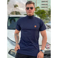 Camisa masculina Longline gola alta, camisa oversized masculino. gola alta