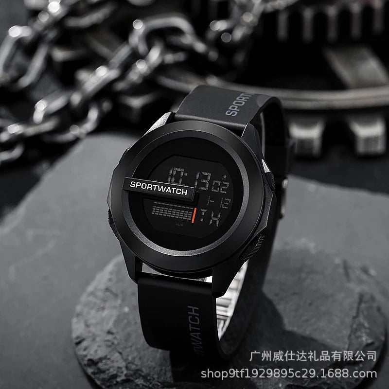 Men's Electronic Watch Simple Round Sports Fashion