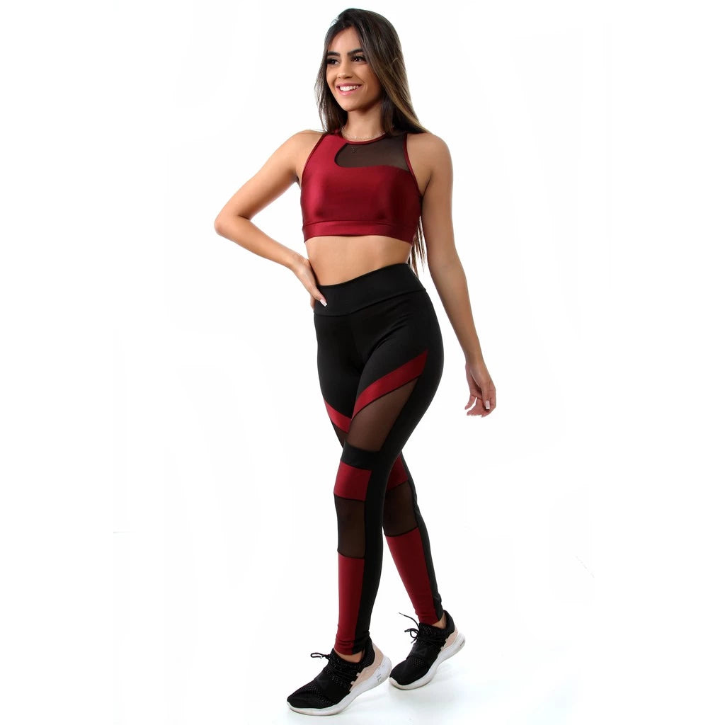 Conjunto Legging Detalhe em Tule + Top C/bojo 10577/10657