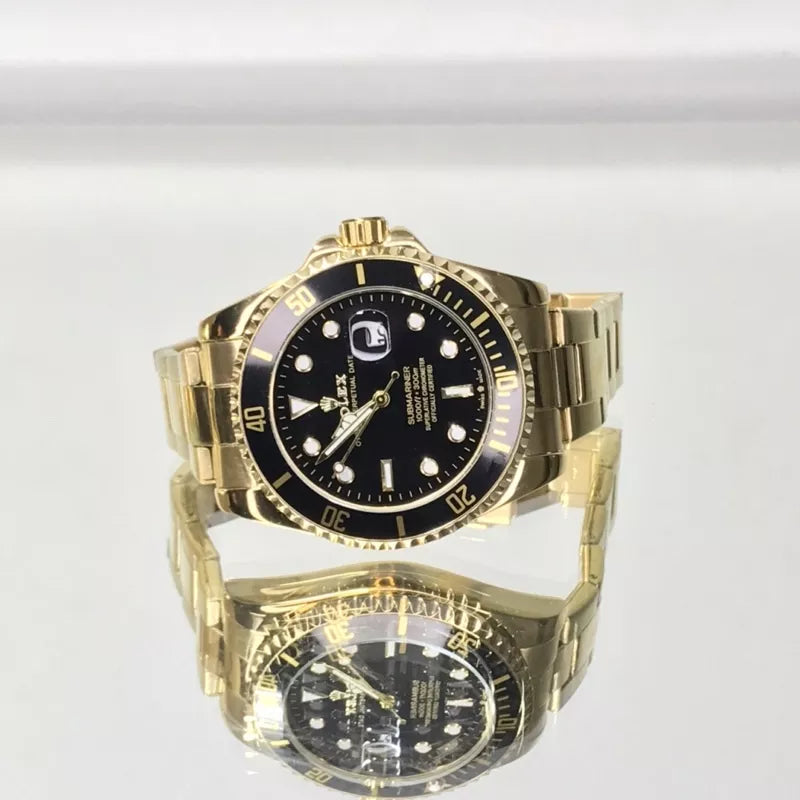 Rolex Submariner Gold Watch + Chain