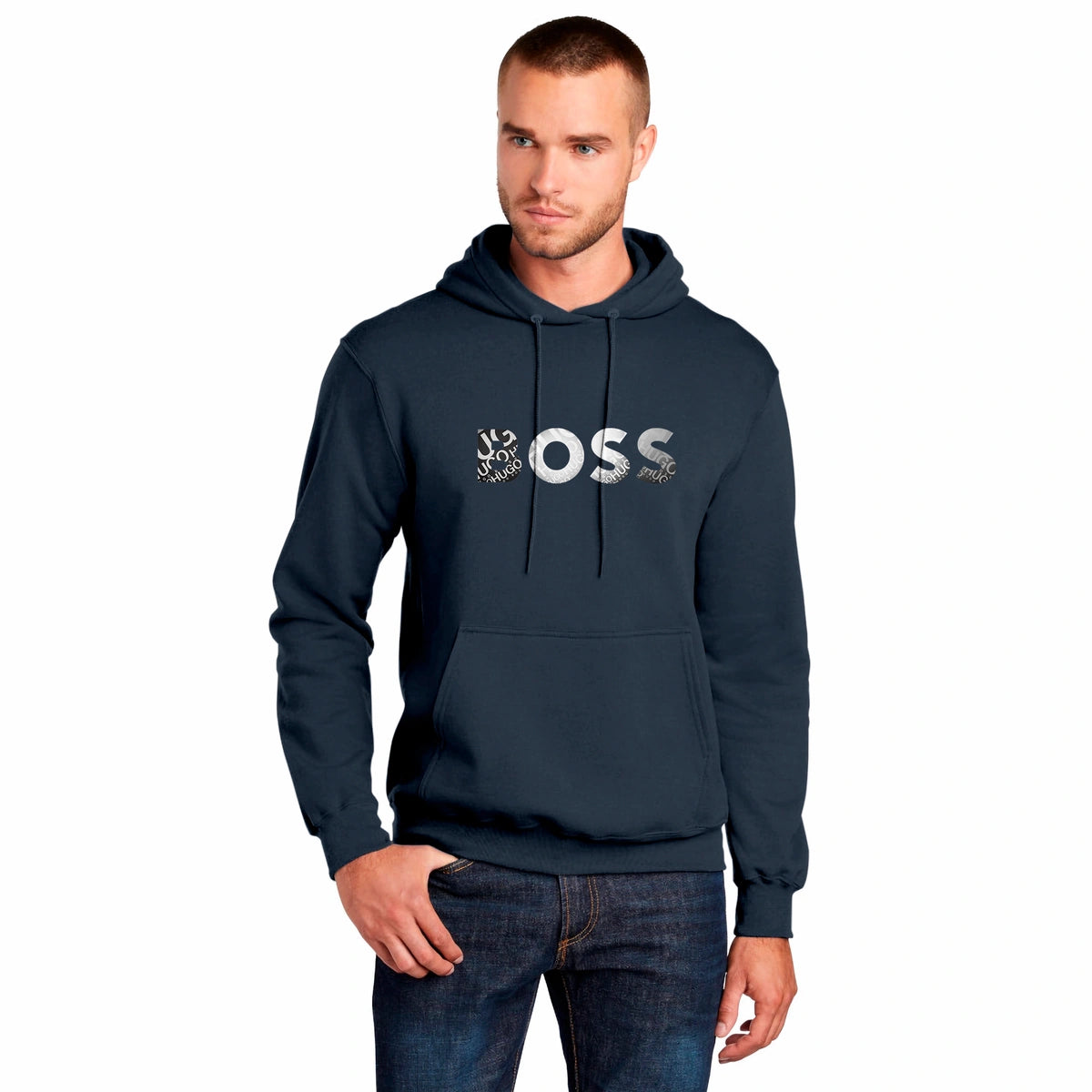 Blusa Moletom Hugo Boss Big Logo com Capuz