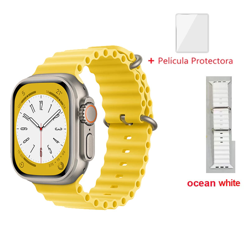 8 W68 Ultra IWO 16 Ultra With Blood Pressure Monitoring and Wireless Charging Men smartwatch