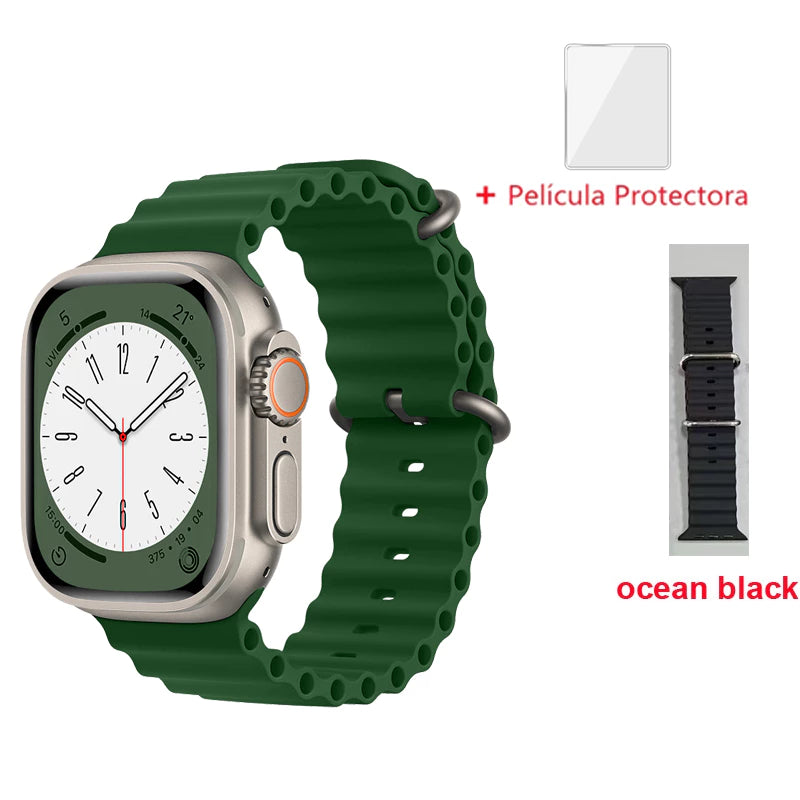 8 W68 Ultra IWO 16 Ultra With Blood Pressure Monitoring and Wireless Charging Men smartwatch