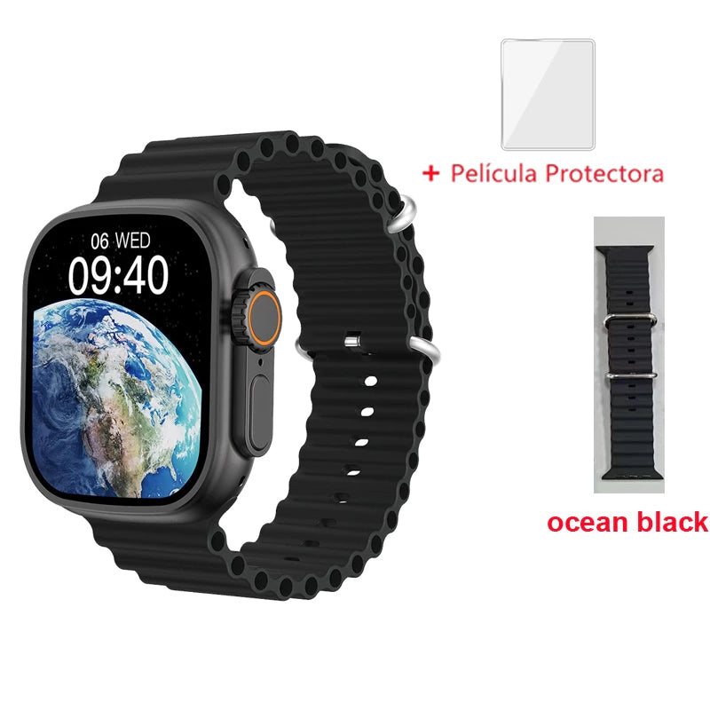 8 W68 Ultra IWO 16 Ultra With Blood Pressure Monitoring and Wireless Charging Men smartwatch