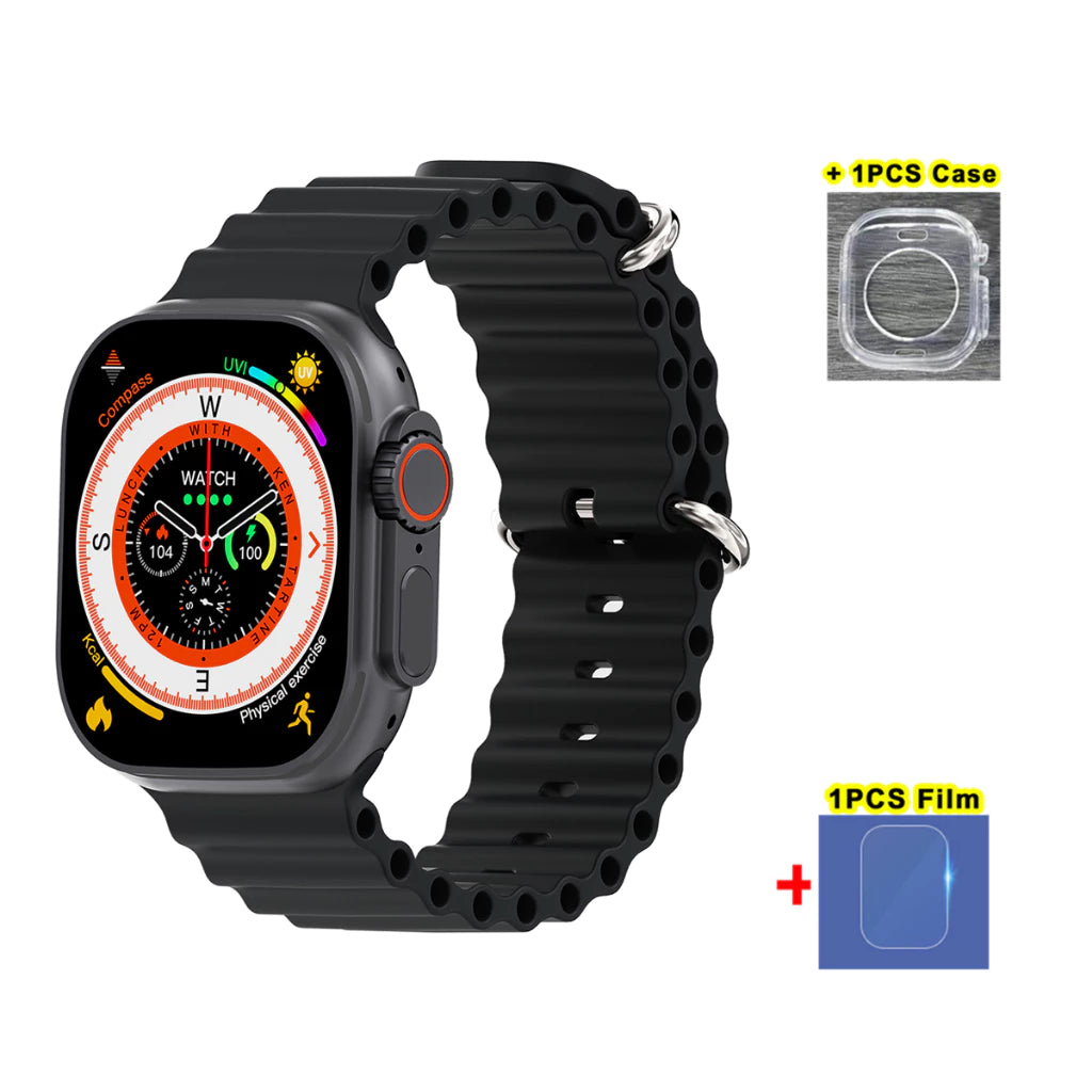 AMOLED W69+ Ultra Smart Watch MicroOS 10 Dynamic Island 2GB ROM Series 9 Plus Compass NFC Music Call Smartwatch