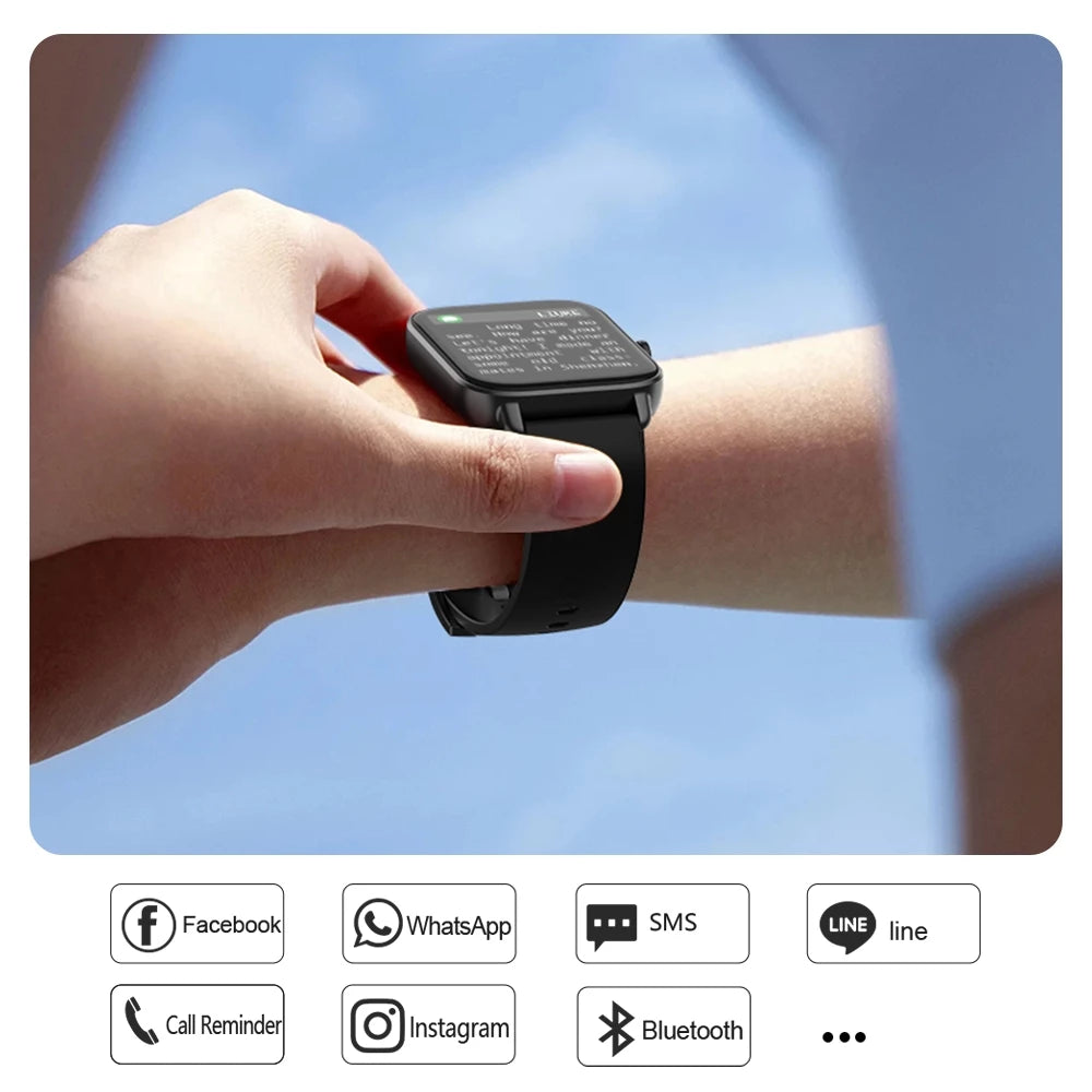 COLMI P28 Plus Original SmartWatch Ip68 Unisex, Full Touch Screen, Waterproof, Heart Rate Monitor