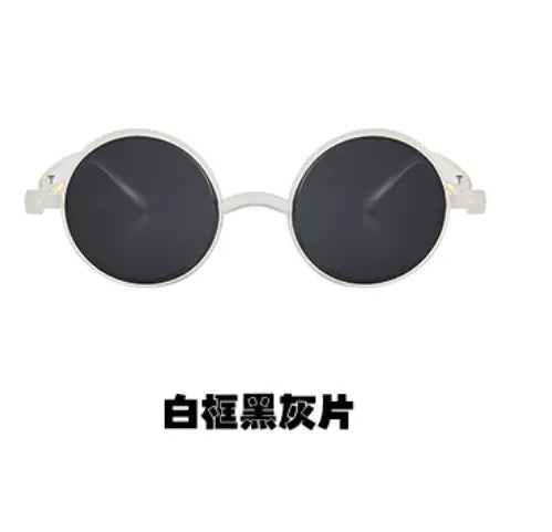 Classic Gothic Steampunk Sunglasses Men Round Vintage UV400 Woman High Quality