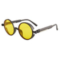 Classic Gothic Steampunk Sunglasses Men Round Vintage UV400 Woman High Quality