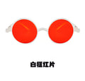 Classic Gothic Steampunk Sunglasses Men Round Vintage UV400 Woman High Quality