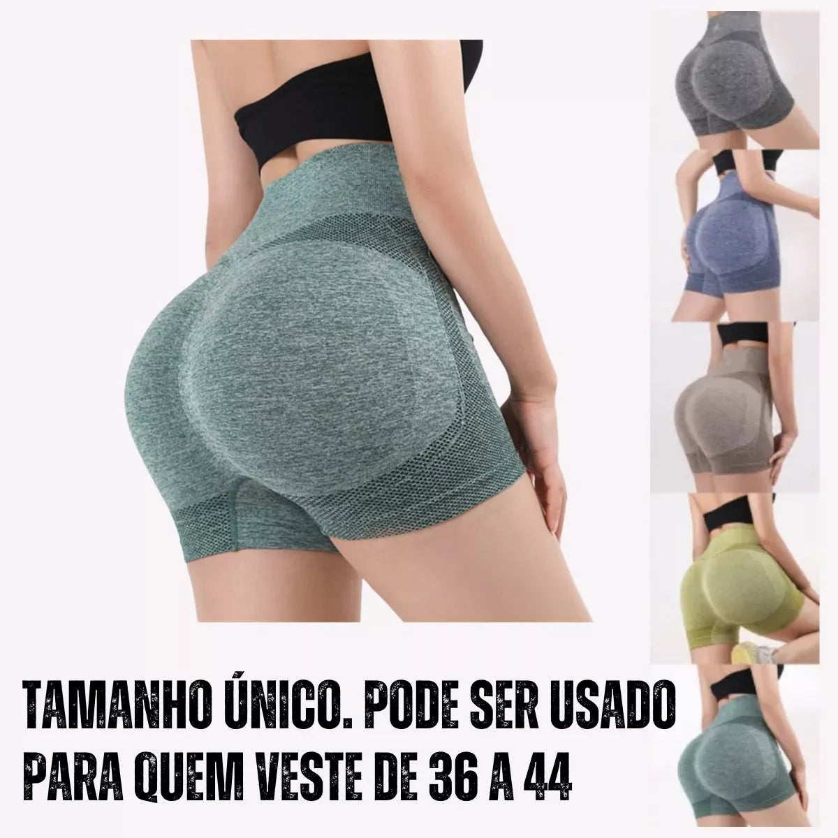 Short Feminino Empina Bumbum Preto