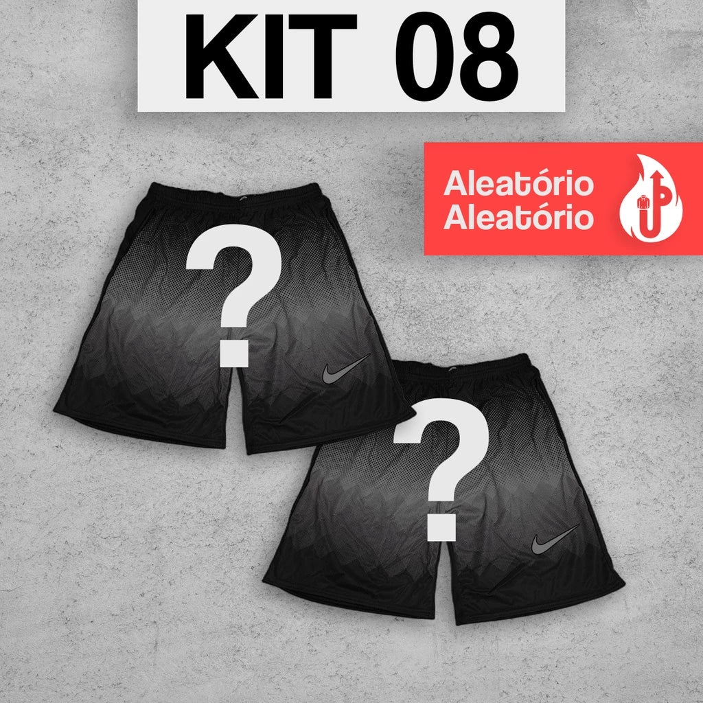 Kit com 3 Bermudas Shorts Colorido Dry Fit Futebol