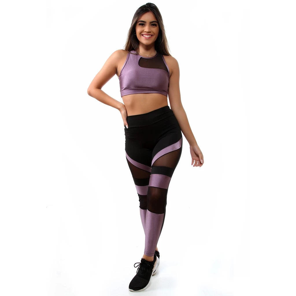 Conjunto Legging Detalhe em Tule + Top C/bojo 10577/10657