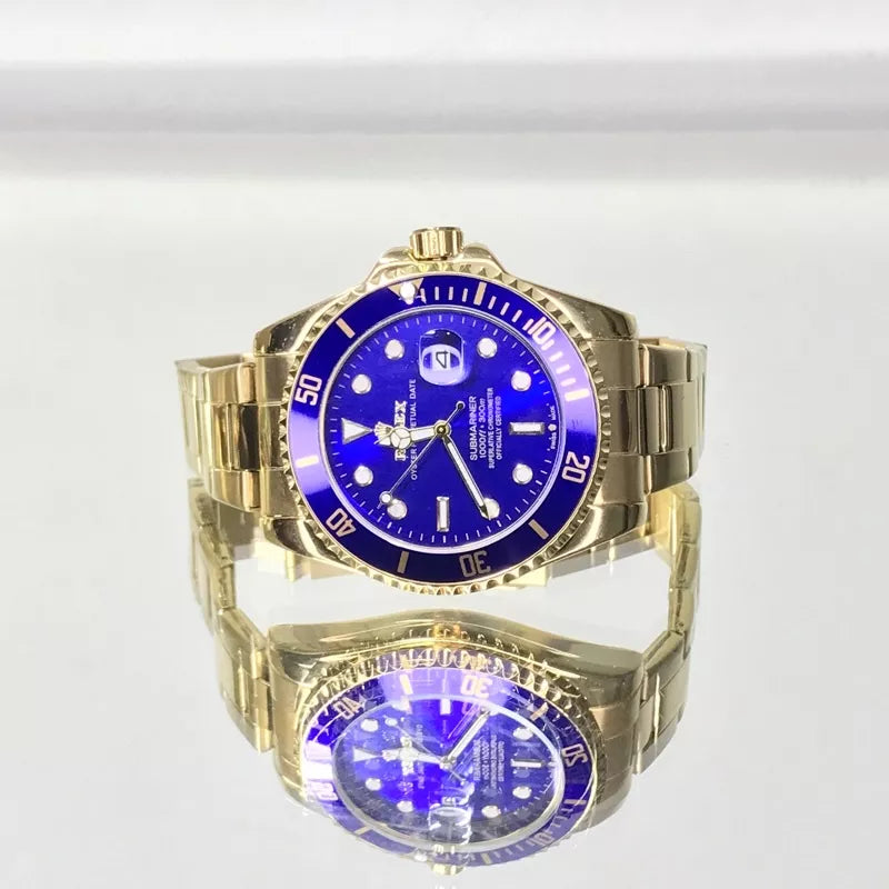 Rolex Submariner Gold Watch + Chain