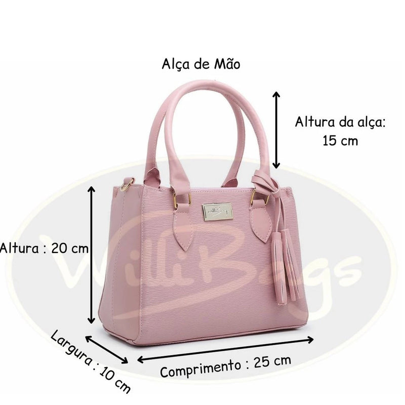 Kit Bolsa Feminina Willibags Com Alça Removível + Carteira