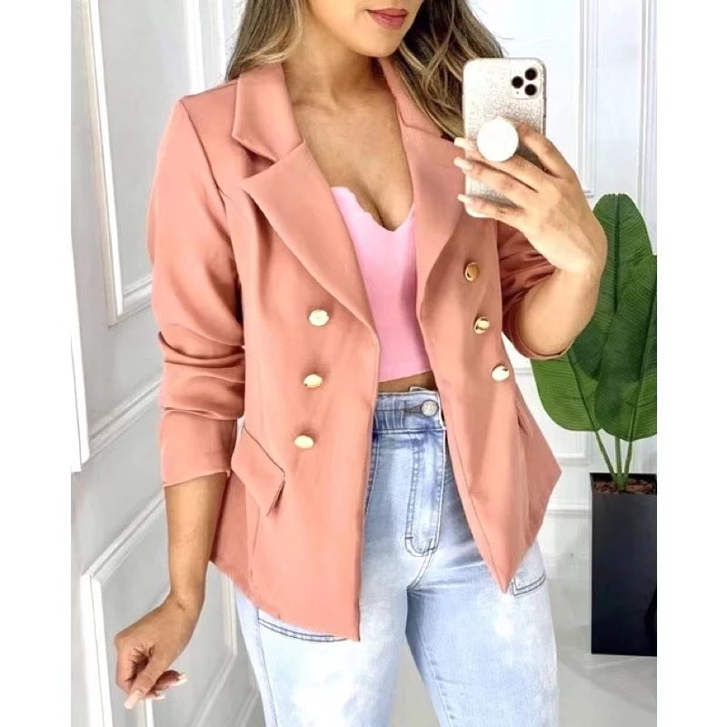 Women's Blazer Tailored Jacket Social Coat With Beautiful Button Super Shipping