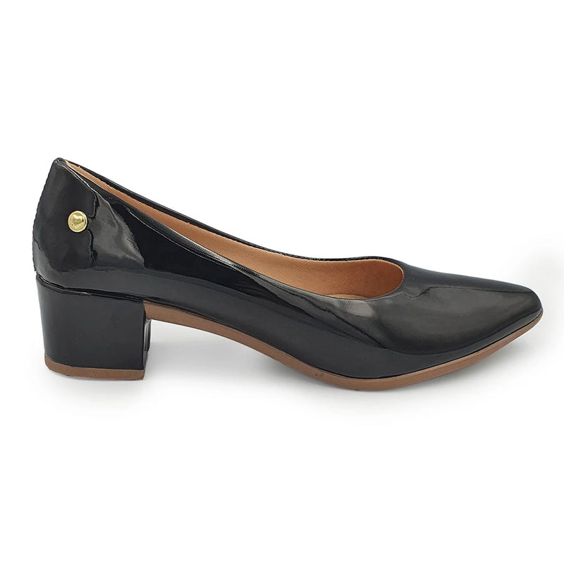 Women's Pumps, Soft, Comfort, Low Heel, Varnish - Lofty