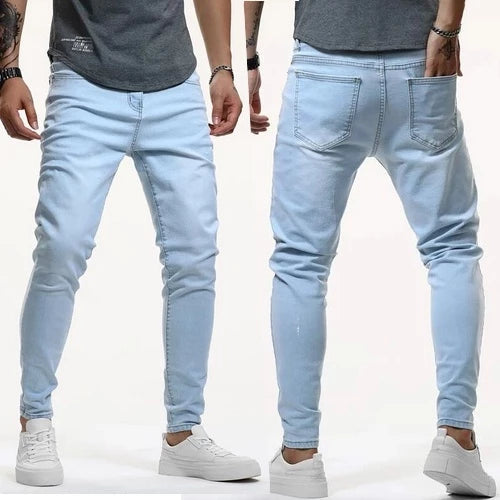 Calça Jeans Masculina Skinny Clara Lycra Com Elastano