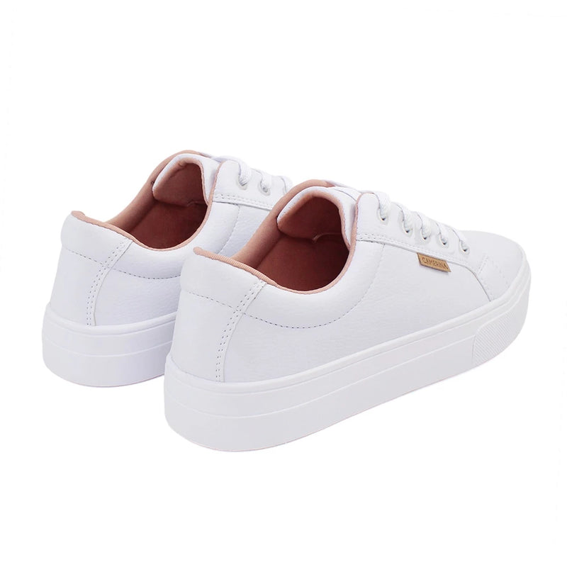 Tênis Branco Feminino Sola Alta Sapatênis Casual Original